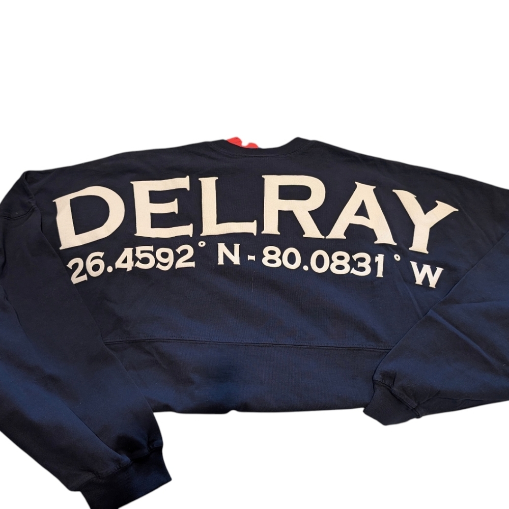 Navy DELRAY Graphic Sweatshirt